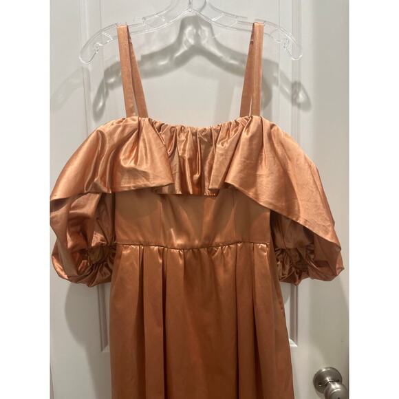 NWT Ulla Johnson Lelita Formal Cocktail Midi Dress in Copper Sz 2 - Picture 3 of 9